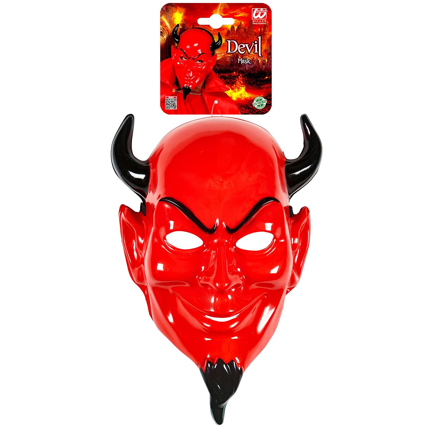Widmann 86861 86861 Mask Devils Horror Half Head Mask Theme Party